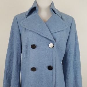 Focus 2000 Size 10 Coat Wool Textured Blue Swing
